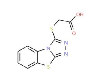 ([1,2,4]Triazolo[3,4-b][1,3]benzothiazol-3-ylthio)acetic acid (CAS 114722-63-3) - chemical structure image
