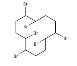 1,2,5,6,9,10-Hexabromocyclododecane (CAS 3194-55-6) - chemical structure image