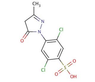 1-(2,5-Dichloro-4-sulfophenyl)-3-methyl-5-pyrazolone (CAS 108469-42-7) - chemical structure image