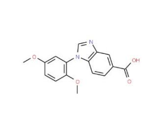 1-(2,5-Dimethoxyphenyl)-1H-benzimidazole-5-carboxylic acid - chemical structure image