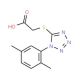 [1-(2,5-Dimethyl-phenyl)-1H-tetrazol-5-ylsulfanyl]-acetic acid - chemical structure image