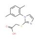 {[1-(2,5-dimethylphenyl)-1H-imidazol-2-yl]thio}acetic acid - chemical structure image