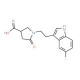 1-[2-(5-Fluoro-1H-indol-3-yl)ethyl]-5-oxopyrrolidine-3-carboxylic acid - chemical structure image