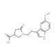 1-[2-(5-Methoxy-1H-indol-3-yl)ethyl]-5-oxopyrrolidine-3-carboxylic acid - chemical structure image