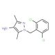 1-(2,6-Dichlorobenzyl)-3,5-dimethyl-1H-pyrazol-4-amine - chemical structure image