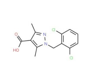 1-(2,6-dichlorobenzyl)-3,5-dimethyl-1H-pyrazole-4-carboxylic acid - chemical structure image