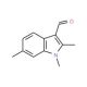 1,2,6-Trimethyl-1H-indole-3-carbaldehyde (CAS 842971-69-1) - chemical structure image