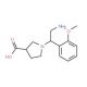 1-[2-Amino-1-(2-methoxy-phenyl)-ethyl]-pyrrolidine-3-carboxylic acid (CAS 886363-84-4) - chemical structure image