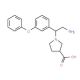 1-[2-Amino-1-(3-phenoxy-phenyl)-ethyl]-pyrrolidine-3-carboxylic acid (CAS 886363-87-7) - chemical structure image