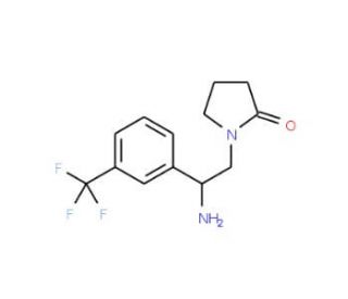 1-{2-amino-2-[3-(trifluoromethyl)phenyl]ethyl}pyrrolidin-2-one - chemical structure image