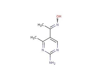 1-(2-amino-4-methylpyrimidin-5-yl)ethanone oxime - chemical structure image