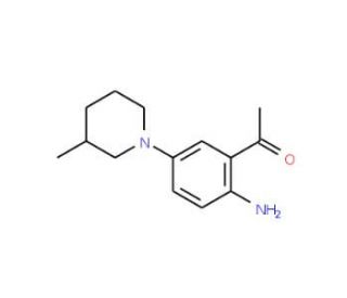 1-[2-Amino-5-(3-methylpiperidino)phenyl]-1-ethanone - chemical structure image