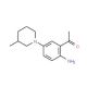 1-[2-Amino-5-(3-methylpiperidino)phenyl]-1-ethanone - chemical structure image