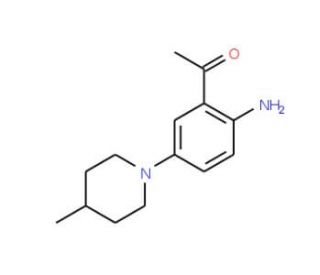 1-[2-Amino-5-(4-methylpiperidino)phenyl]-1-ethanone - chemical structure image