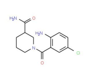1-(2-amino-5-chlorobenzoyl)piperidine-3-carboxamide - chemical structure image