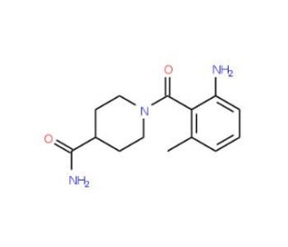 1-(2-amino-6-methylbenzoyl)piperidine-4-carboxamide - chemical structure image
