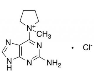1-(2-Amino-7H-purin-6-yl)-1-methyl-pyrrolidinium Chloride (CAS 680622-68-8) - chemical structure image