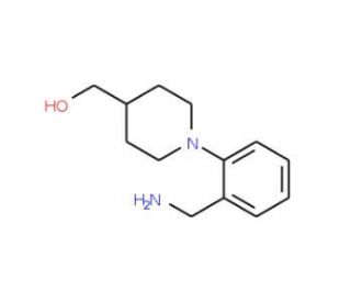 {1-[2-(Aminomethyl)phenyl]-4-piperidinyl}methanol (CAS 220060-79-7) - chemical structure image