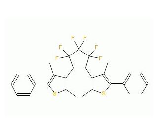 1,2-Bis(2,4-dimethyl-5-phenyl-3-thienyl)-3,3,4,4,5,5-hexafluoro-1-cyclopentene (CAS 172612-67-8) - chemical structure image
