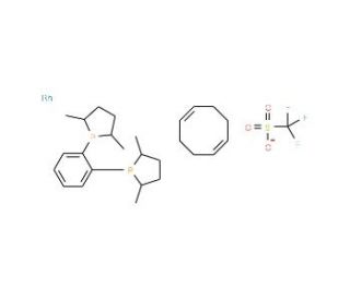 1,2-Bis[(2S,5S)-2,5-dimethylphospholano]benzene(cyclooctadiene)rhodium(I) trifluoromethanesulfonate (CAS 136705-75-4) - chemi