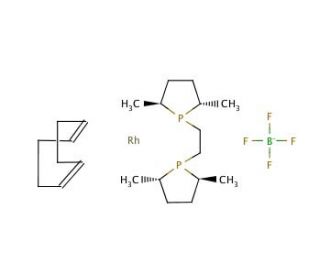 1,2-Bis[(2S,5S)-2,5-dimethylphospholano]ethane(cyclooctadiene)rhodium(I) tetrafluoroborate (CAS 213343-65-8) - chemical struc