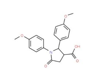 1,2-Bis(4-methoxyphenyl)-5-oxopyrrolidine-3-carboxylic acid - chemical structure image
