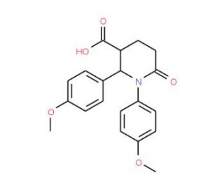 1,2-bis(4-methoxyphenyl)-6-oxopiperidine-3-carboxylic acid - chemical structure image