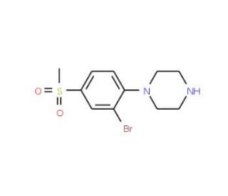 1-[2-Bromo-4-(methylsulfonyl)phenyl]piperazine (CAS 849035-69-4) - chemical structure image