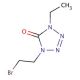 1-(2-Bromoethyl)-4-ethyl-1,4-dihydro-5H-tetrazol-5-one (CAS 84501-67-7) - chemical structure image