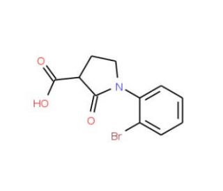 1-(2-bromophenyl)-2-oxopyrrolidine-3-carboxylic acid - chemical structure image