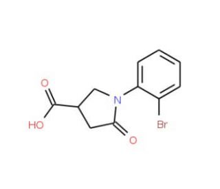 1-(2-bromophenyl)-5-oxopyrrolidine-3-carboxylic acid - chemical structure image