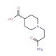 1-(2-Carbamoyl-ethyl)-piperidine-4-carboxylic acid - chemical structure image