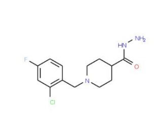 1-(2-Chloro-4-fluorobenzyl)piperidine-4-carbohydrazide - chemical structure image