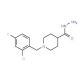 1-(2-Chloro-4-fluorobenzyl)piperidine-4-carbohydrazide - chemical structure image