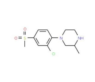 1-[2-Chloro-4-(methylsulfonyl)phenyl]-3-methylpiperazine - chemical structure image