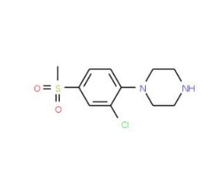 1-[2-Chloro-4-(methylsulfonyl)phenyl]piperazine (CAS 849035-72-9) - chemical structure image