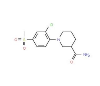 1-[2-Chloro-4-(methylsulfonyl)phenyl]piperidine-3-carboxamide - chemical structure image