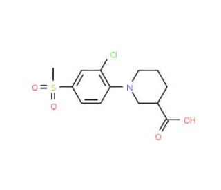 1-[2-Chloro-4-(methylsulfonyl)phenyl]piperidine-3-carboxylic acid - chemical structure image