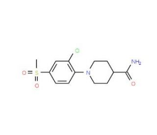 1-[2-Chloro-4-(methylsulfonyl)phenyl]piperidine-4-carboxamide - chemical structure image