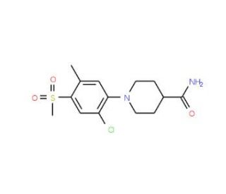 1-[2-Chloro-5-methyl-4-(methylsulfonyl)phenyl]-piperidine-4-carboxamide - chemical structure image
