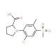 1-[2-Chloro-5-methyl-4-(methylsulfonyl)phenyl]-pyrrolidine-2-carboxylic acid - chemical structure image