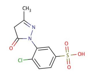 1-(2-Chloro-5-sulfophenyl)-3-methyl-5-pyrazolone (CAS 88-76-6) - chemical structure image
