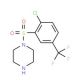 1-{[2-chloro-5-(trifluoromethyl)phenyl]sulfonyl}piperazine - chemical structure image