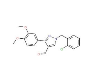 1-(2-Chlorobenzyl)-3-(3,4-dimethoxyphenyl)-1H-pyrazole-4-carbaldehyde - chemical structure image