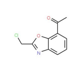 1-[2-(Chloromethyl)-1,3-benzoxazol-7-yl]-1-ethanone - chemical structure image