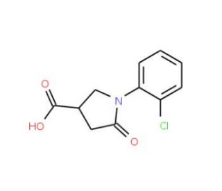 1-(2-Chlorophenyl)-2-oxopyrrolidine-4-carboxylic acid (CAS 91349-19-8) - chemical structure image