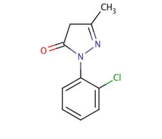 1-(2-Chlorophenyl)-3-methyl-2-pyrazolin-5-one (CAS 14580-22-4) - chemical structure image