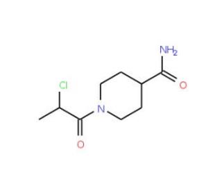 1-(2-chloropropanoyl)piperidine-4-carboxamide - chemical structure image