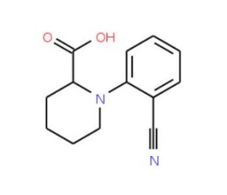 1-(2-Cyanophenyl)piperidine-2-carboxylic acid - chemical structure image