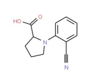 1-(2-Cyanophenyl)pyrrolidine-2-carboxylic acid - chemical structure image